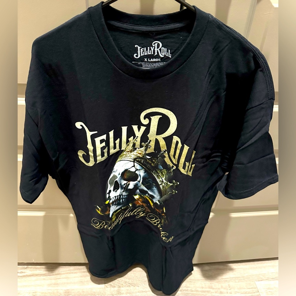 Jelly Roll Beautifully Broken Authentic Fan Club Black T-shirt Size XL Brand New
